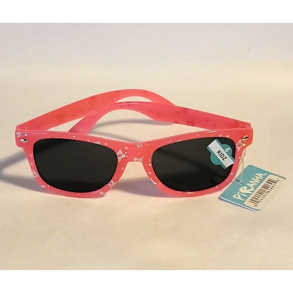 Piranha Kidz Sunglasses Style # 62062 Pink Silver Speck Frame